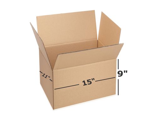 Box Brother 3 Ply Brown Corrugated Packing box  Length 15 inch Width 11 inch Height 9 inch