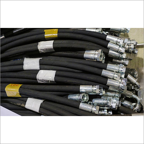 High Strength Flexible Black Color Hydraulic Hose For Industrial Usage