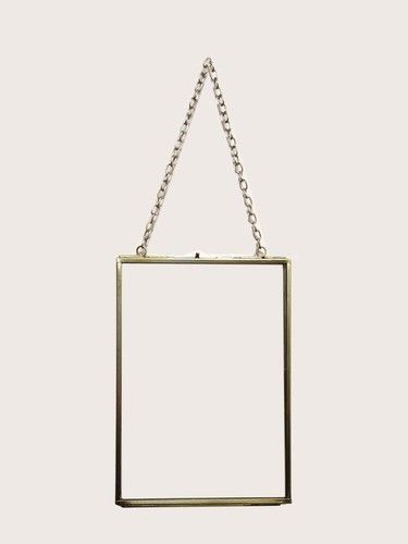 Gold Rectangle Glass Photo Frame