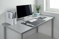 Felt Desk Pad - 60x40cm , Dark Grey With Elastic Strap, Pen Storage Pocket And Anti-slip Back