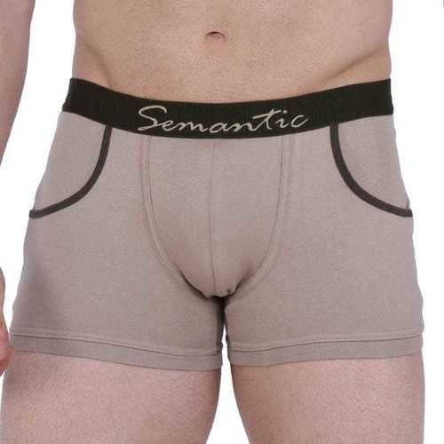 SEMANTIC COTTON-ELASTANE BEIGE TRUNKS WITH POCKETS