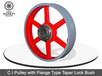 C I Pulley With Flange Type Taper Lock Bush - Application: Paper Mill