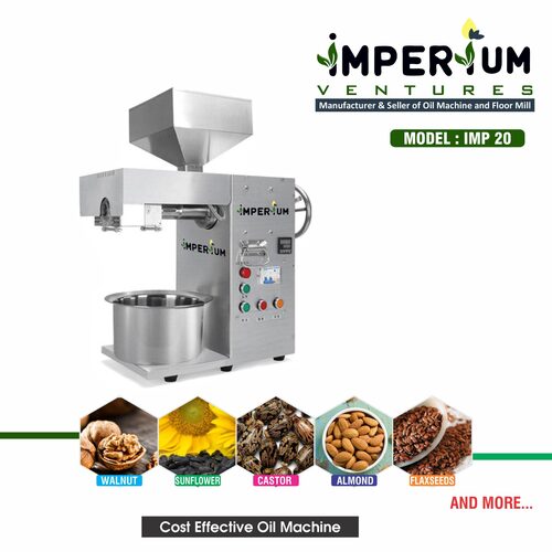 IMPERIUM Semi-Commercial Mini Stainless Steel Oil Press Machine With Temperature Controller For Home and Small Business
