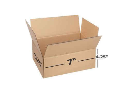 Kraft Paper Box Brother 3 Ply Brown Corrugated Box Packing Box Length 7 Inch Width 5.25 Inch Height 4.255 Inch Shipping Box