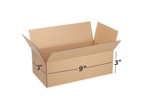 Kraft Paper Box Brother 3 Ply Brown Corrugated Box Packing Box Length 9 Inch Width 3 Inch Height 3 Inch