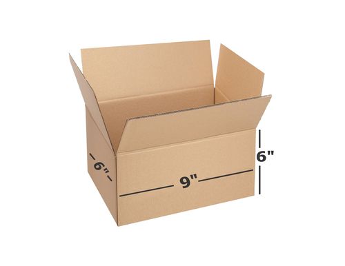 Box Brother 3 Ply Brown Corrugated Box Packing box  Length 9 inch Width 6 inch Height 6 inch
