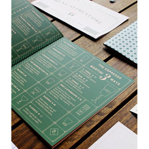 Restaurant Menu Pamphlet