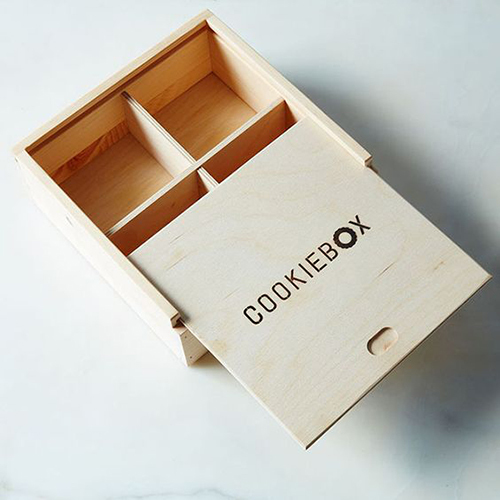 Wooden Cookies Box - Customised Size | Durable Natural Wood, Elegant Design