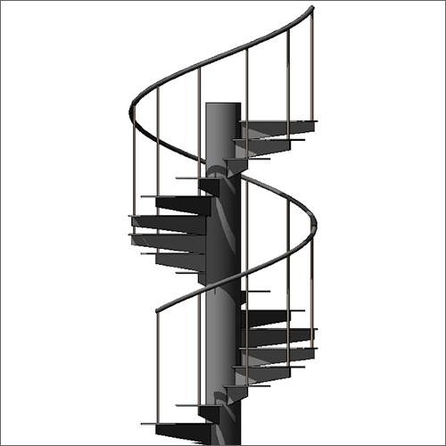 Steel Spiral Staircase Railing By RADHE FABRICATION