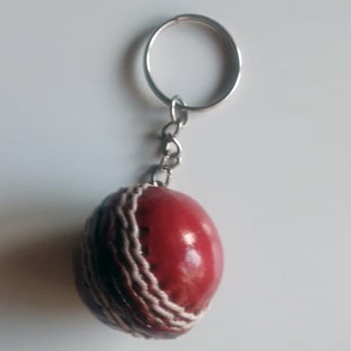 Cricket Leather Ball Key Chain