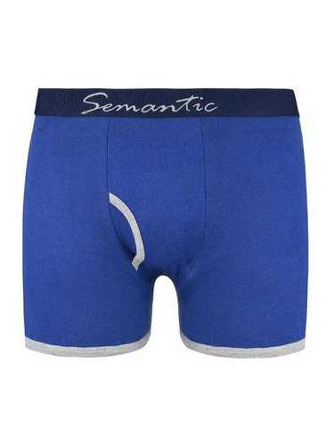 Cotton Designer Long Trunks Royal With Fly - Age Group: 15 Above