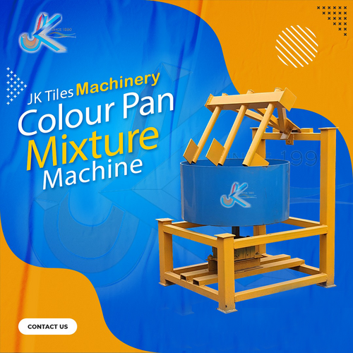 Industrial Mild Steel Color Pan Mixer By M/s J K TILES MACHINERY