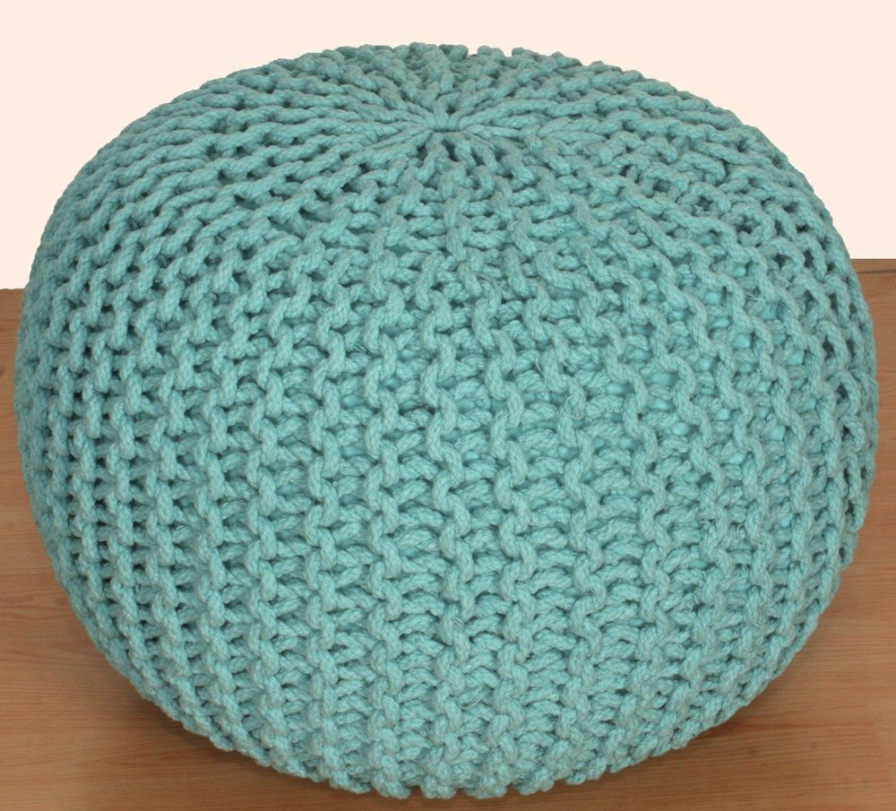 Cotton Knitted Poufs