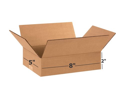 Box Brother 3 Ply Brown Corrugated Box  Length 8 Inch Width 5 Inch Height 2 Inch