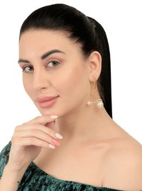 Gold Pearl Spiral Stylish Earring For Women and Girls