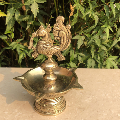 Indian Oil Lamp Bird made in brass  Brass Diya for Diwali Festive Decorations