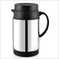 Stainless Steel Kettle - 900ml To 2500ml Capacity, Silver + Black, Ergonomic Handle, Leak Proof Double Walled Design For Hot/cold Beverages