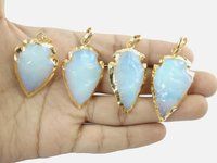 Opalite Pendant Gemstone Gold Electroplated