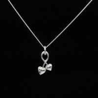 Two Tiny Heart Silver Pendant
