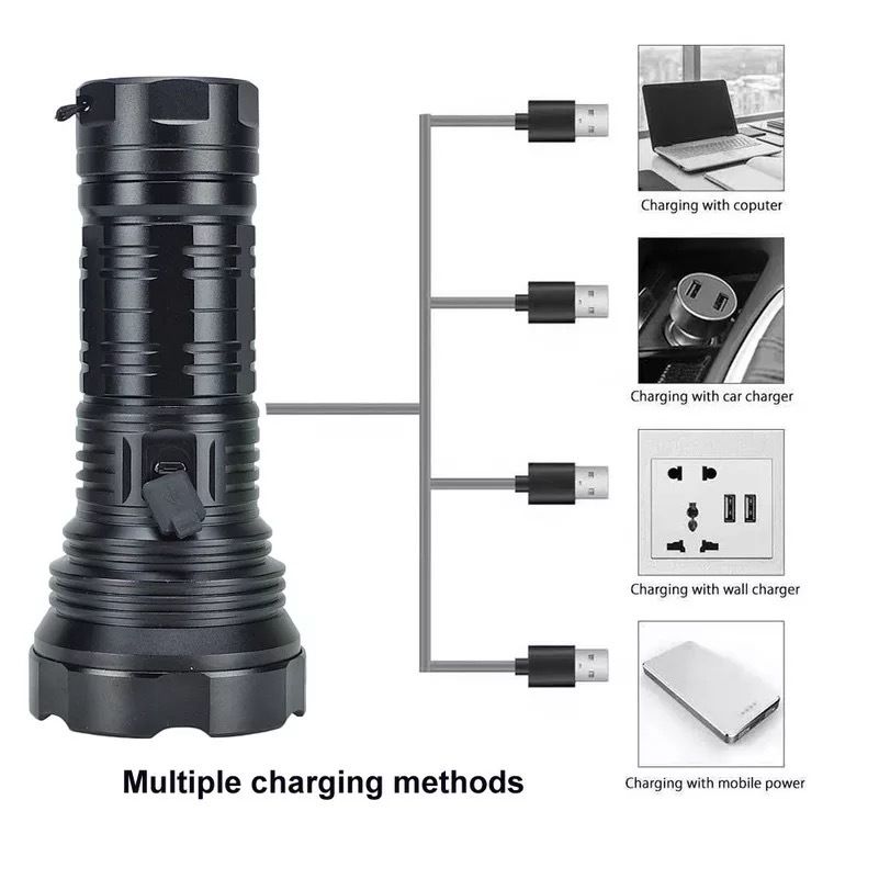 FOS LED Search Light 25W - Range 1.5 Km. - with 15 Ah Lithium Battery