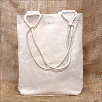 Canvas Shoulder Bag - Natural Canvas, Different Sizes, Elegant White Color | Eco-friendly, Washable, Reusable, Lightweight, Biodegradable, Stylish Tote With Rope Handles