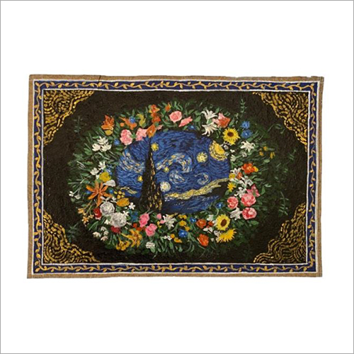 Hand Painted Floor Mat By AMAN NATH