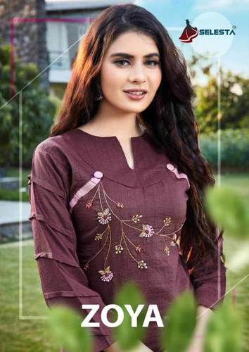 Zoya Lining Handwork Kurtis Wholesale Set