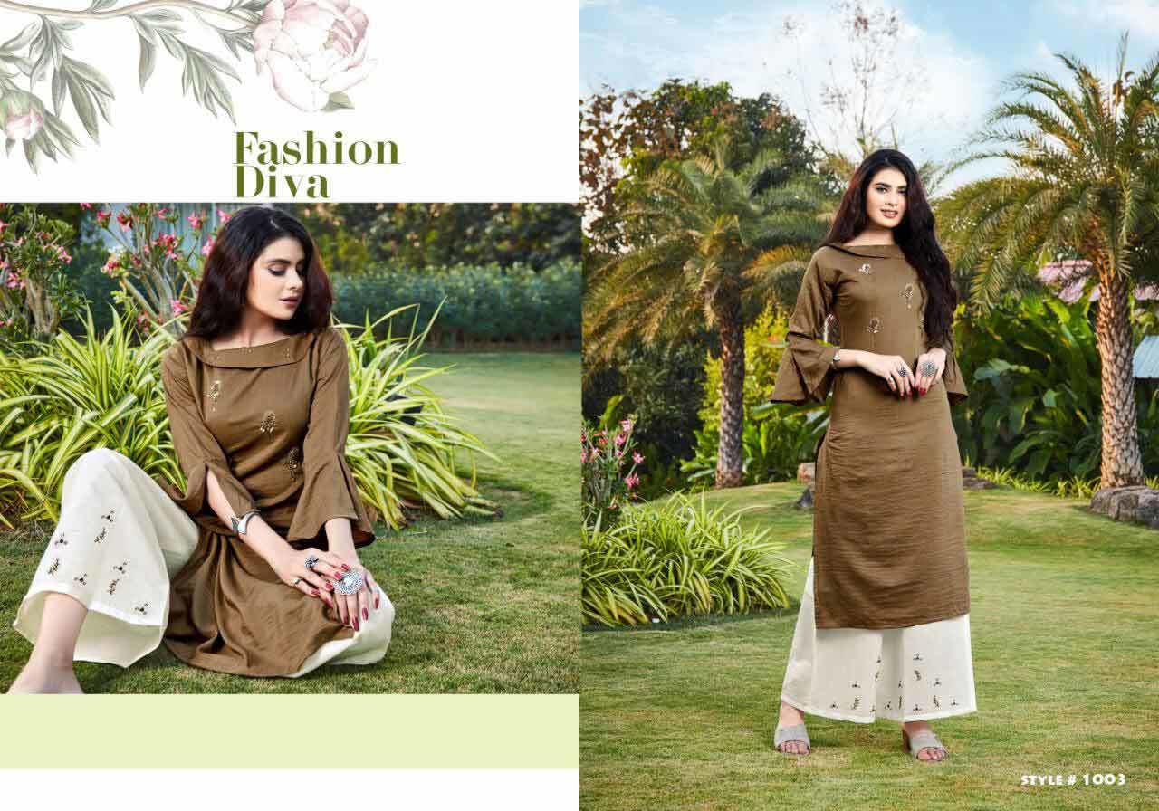 Zoya Lining Handwork Kurtis Wholesale Set