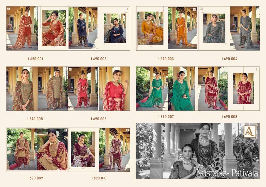 Nusrat  E  Patiala Digital Printed Suits Collection