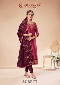 Subriti Jam Silk Salwar Suit Catalogue Wholesale