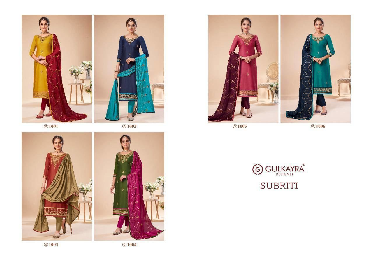 Subriti Jam Silk Salwar Suit Catalogue Wholesale