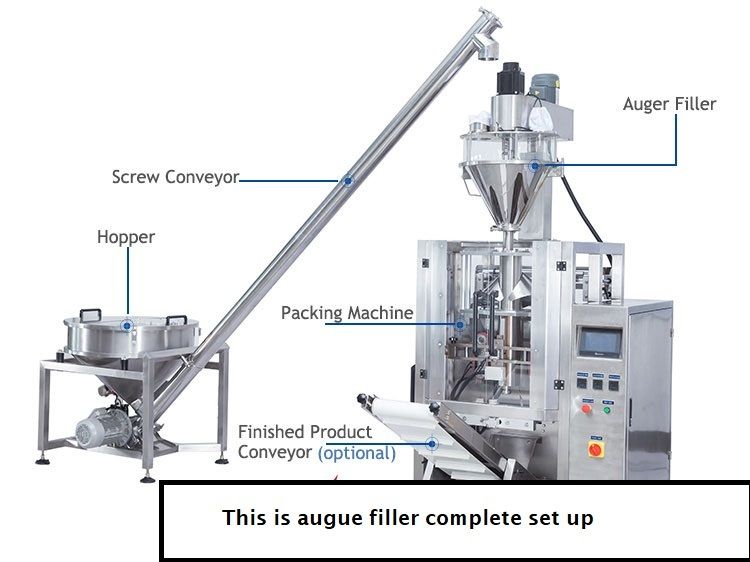 Powder packaging Augur filler machine