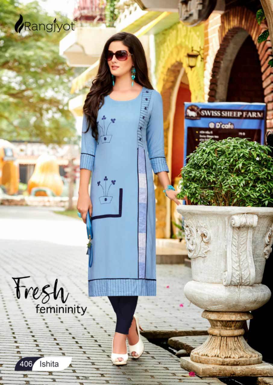 Bell Bottom Rayon Palazzo Kurti Catalogue Set