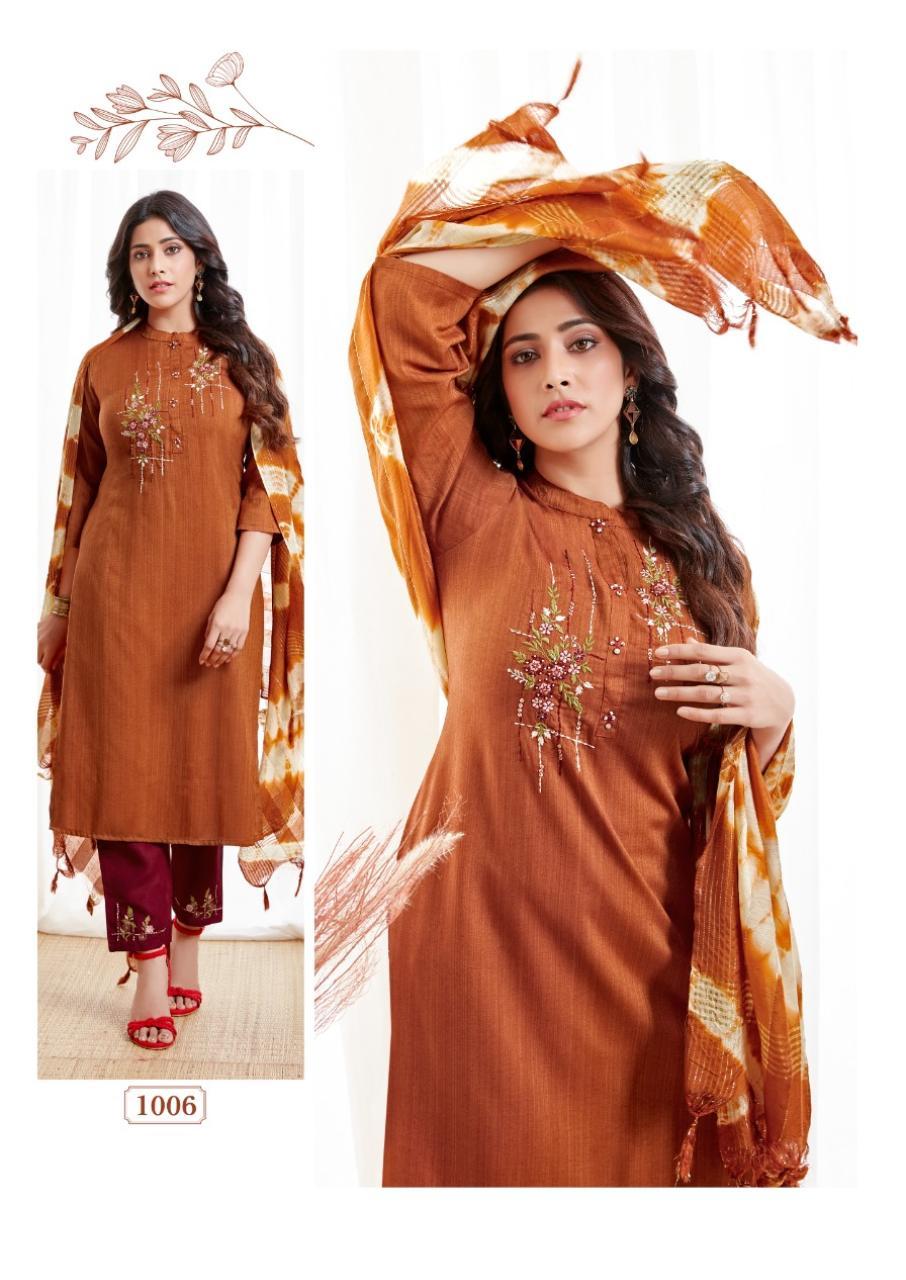 Bell Bottom Rayon Palazzo Kurti Catalogue Set