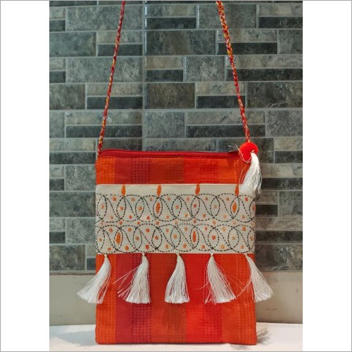 Ladies Handmade Designer Embroidered Sling Bag