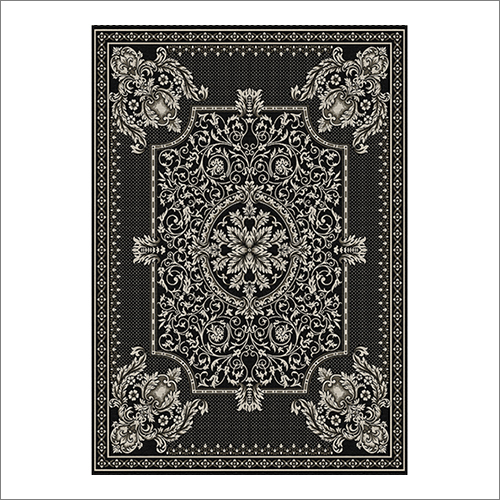 Black Color Chenille Carpet