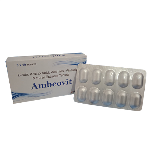 Biotin Amino Acid Vitamins Minerals Natural Extracts Tablets