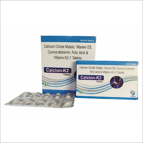 Calcium Citrate Maleate, Vitamin D3 Cyanocobalamin, Folic Acid And Vitamin K2-7 Tablets By YAXON BIOCARE PVT. LTD.