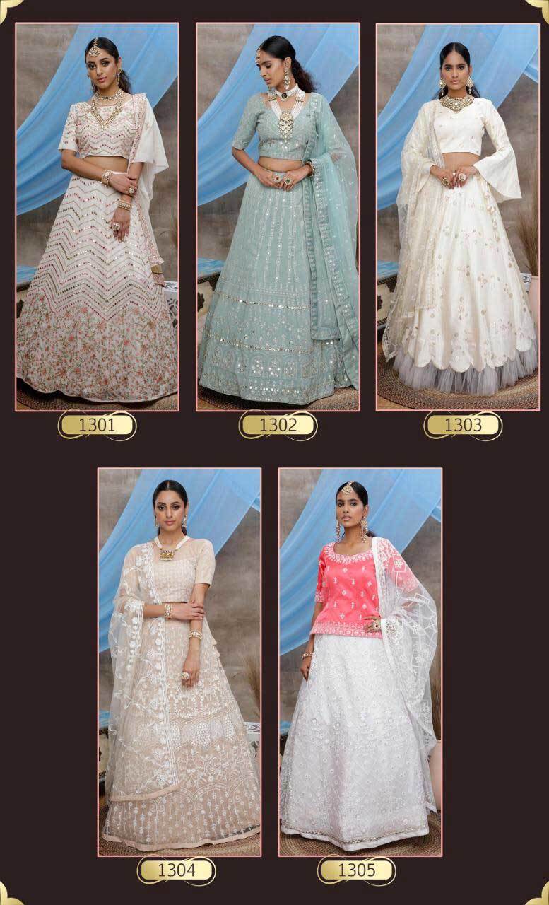 Taahira Jacquard Lehenga Catalogue Manufacturer