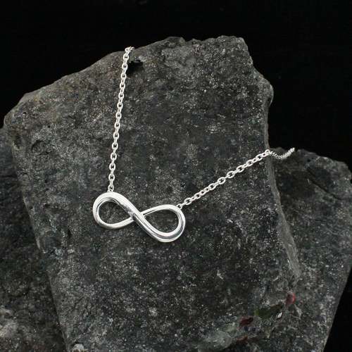 925 Sterling Silver Infinity Necklace