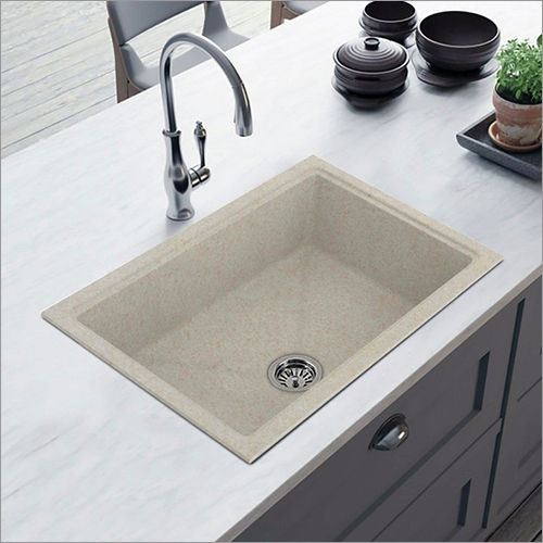 Beige Aqua Max Aeroma Quartz Kitchen Sink