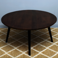 Flat Solid Wood Round Coffee table