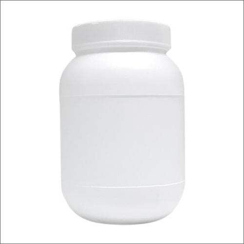 White 1 Ltr Milky Plastic Round Jar Bottle