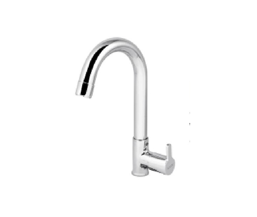 CP sink cock with swinging spout