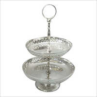 32cm Nickel Plated Brass Stand
