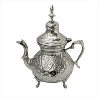20cm Silver Brass Tea Pot