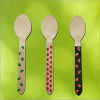Biodegradable Wooden Spoon With Printed Design