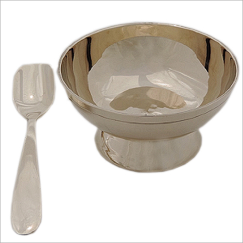 Bronze Ice Cream Bowl With Spoon