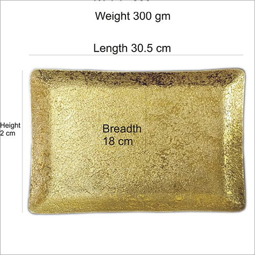 Gold Aluminum Rectagular Tray