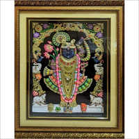 18x24 Inches Wooden Frame Shrinath Ji 3D Painting